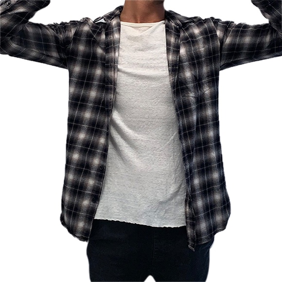 Forever 21 Brown + Black Plaid Shirt - Picture 3 of 4